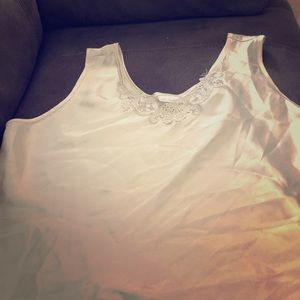 White silk top